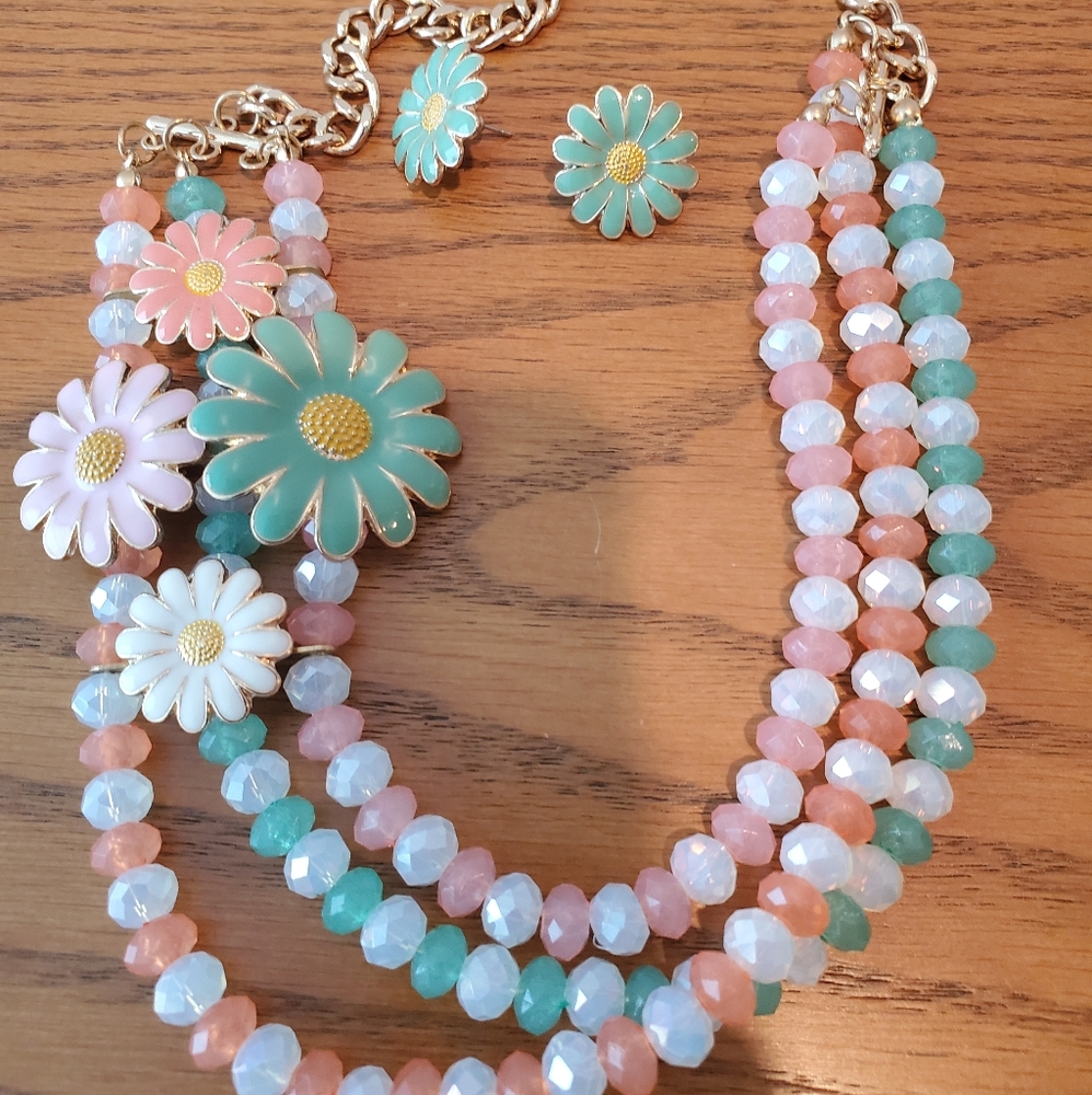 Vintage Inspired Jewelry Set Floral